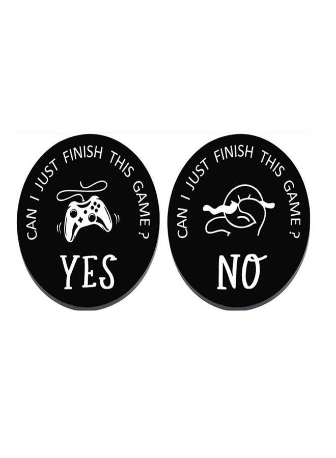 Sluswallow 2Pcs Black Decision Coins Double Sided Decision Stamps Funny Gifts for Teen Girls Boys Novelty Couple Gifts Christmas Birthday Gifts Stocking Stuffers for Boyfriend Girlfriend, Novelty and Gag Toys - Image 1